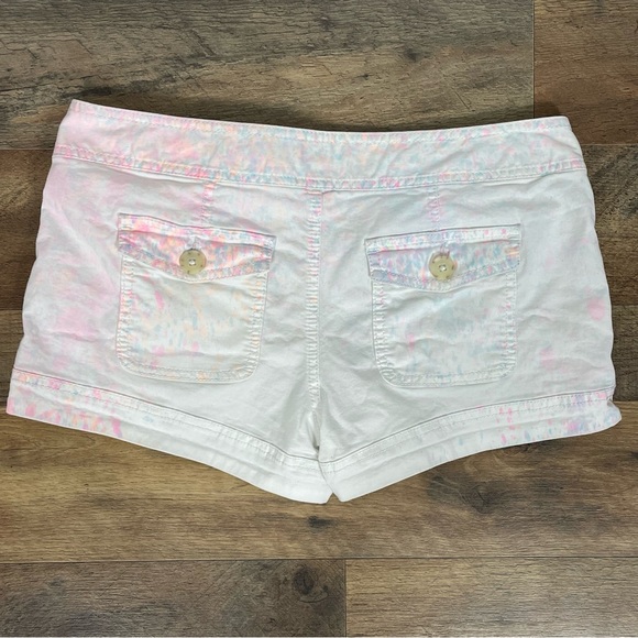 Express White Shorts w/ Tie Dye and Sailor Button Details Size 4 - Picture 2 of 9